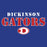 Close-up view of Dickinson High School Gators Royal Blue Classic Unisex Hoodie 222