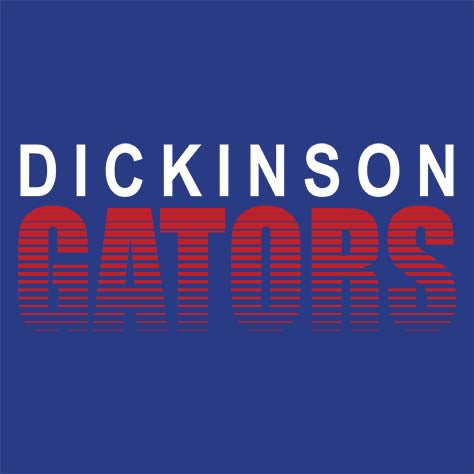 Dickinson High School Gators Women's Royal Blue T-shirt 24