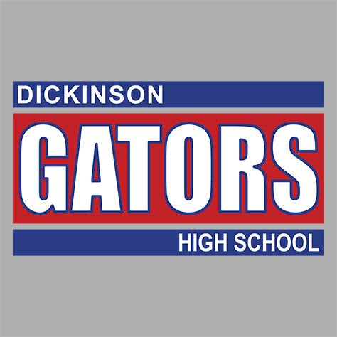 Dickinson High School Gators Sports Grey Classic T-shirt 98