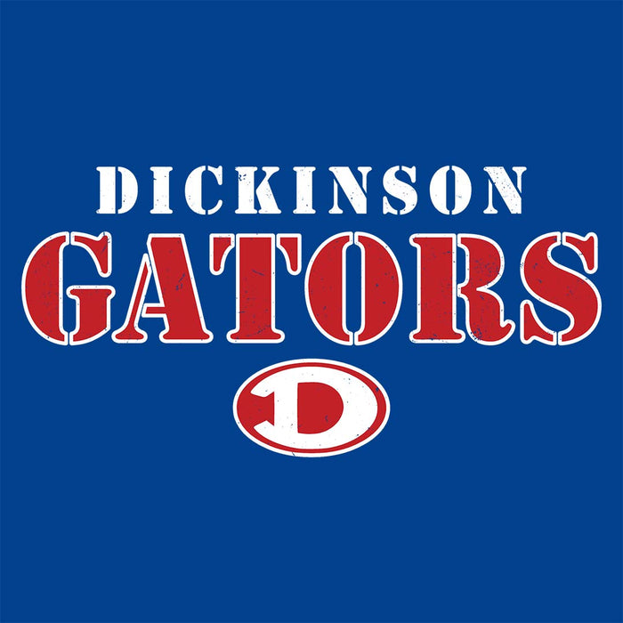 Close-up view of Dickinson High School Gators Royal Blue Classic Unisex T-shirt 017