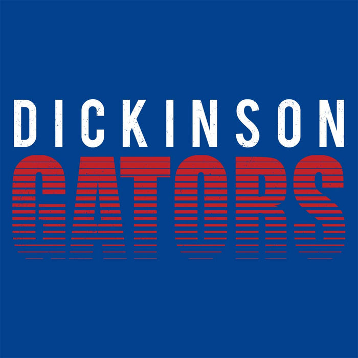 Close-up view of Dickinson High School Gators Women's Royal Blue SoftStyle T-shirt 024