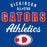 Close-up view of Dickinson High School Gators Royal Blue Classic Unisex T-shirt 034