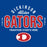 Close-up view of Dickinson High School Gators Royal Blue Classic Unisex T-shirt 040