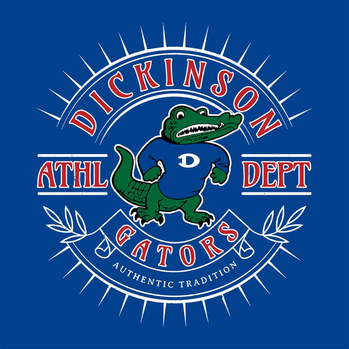 Close-up view of Dickinson High School Gators Royal Blue Classic Unisex T-shirt 201