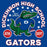 Close-up view of Dickinson High School Gators Royal Blue Classic Unisex T-shirt 208