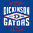 Close-up view of Dickinson High School Gators Royal Blue Classic Unisex T-shirt 210