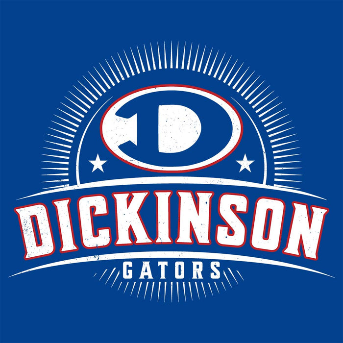 Close-up view of Dickinson High School Gators Royal Blue Classic Unisex T-shirt 221