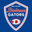 Close-up view of Dickinson High School Gators Royal Blue Classic Unisex T-shirt 225
