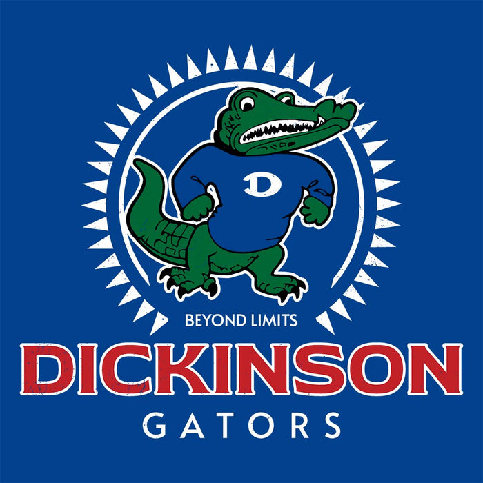 Close-up view of Dickinson High School Gators Women&#39;s Royal Blue SoftStyle T-shirt 226