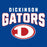 Close-up view of Dickinson High School Gators Royal Blue Classic Unisex T-shirt 234