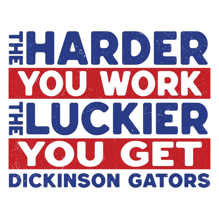 Close-up view of Dickinson High School Gators Unisex 3/4 sleeve Raglan T-shirt 238