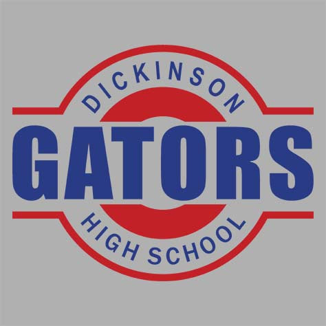 Dickinson High School Gators Women's Sports Grey T-shirt 11