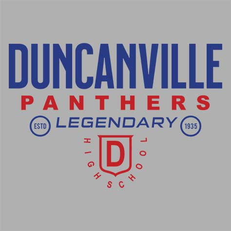 Duncanville High School Sports Grey T-shirt 03