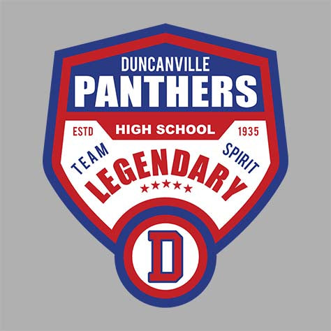 Duncanville High School Sports Grey T-shirt 14