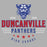 Close-up view of Duncanville High School Panthers Carbon Grey Premium Hoodie 217