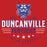 Close-up view of Duncanville High School Panthers Red Classic Unisex T-shirt 217