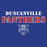 Close-up view of Duncanville High School Panthers Royal Blue Premium Unisex T-shirt 222