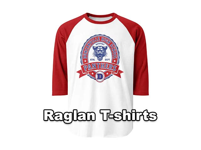 Raglan T-shirts - Duncanville High School Panthers