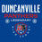 Close-up view of Duncanville High School Panthers Women's Royal Blue SoftStyle T-shirt 003
