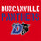 Close-up view of Duncanville High School Panthers Women's Red SoftStyle T-shirt 017