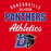 Close-up view of Duncanville High School Panthers Women's Red SoftStyle T-shirt 034