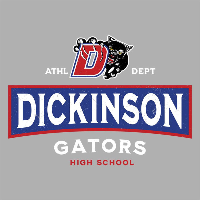 Close-up view of Duncanville High School Panthers Unisex 3/4 sleeve Raglan T-shirt 202