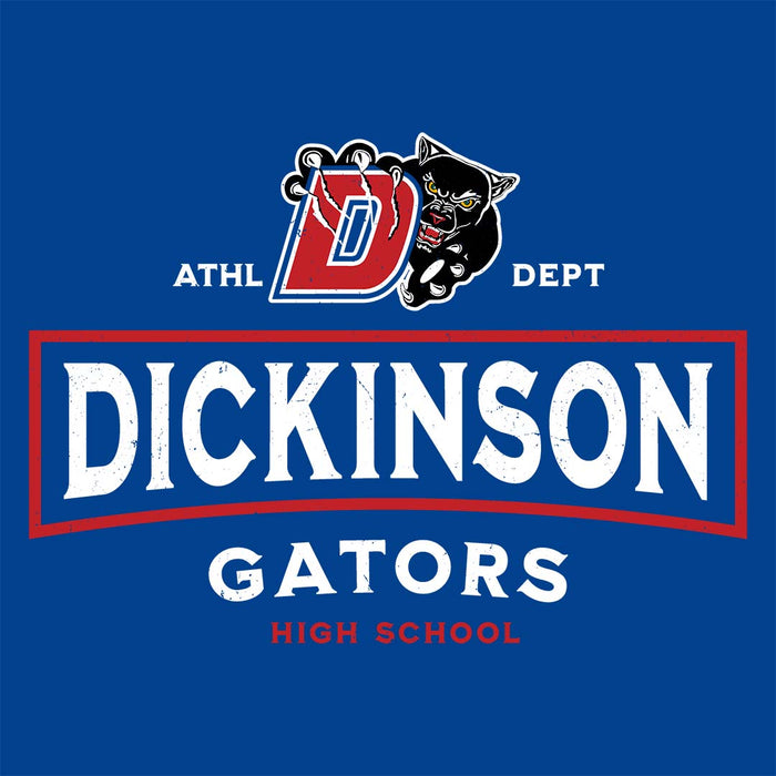 Close-up view of Duncanville High School Panthers Women's Royal Blue SoftStyle T-shirt 202