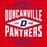 Close-up view of Duncanville High School Panthers Red Classic Unisex T-shirt 210