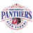 Close-up view of Duncanville High School Panthers Unisex 3/4 sleeve Raglan T-shirt 211