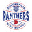 Close-up view of Duncanville High School Panthers Unisex 3/4 sleeve Raglan T-shirt 218