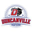 Close-up view of Duncanville High School Panthers Unisex 3/4 sleeve Raglan T-shirt 221