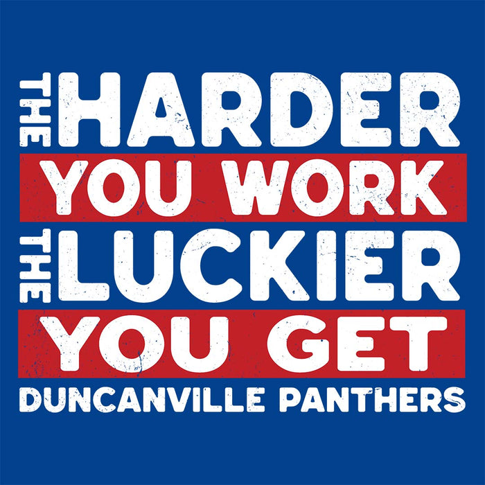 Close-up view of Duncanville High School Panthers Royal Blue Classic Unisex T-shirt 238