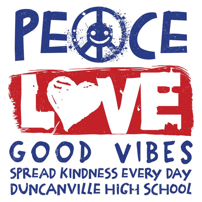 Close-up view of Duncanville High School Panthers Unisex 3/4 sleeve Raglan T-shirt 240