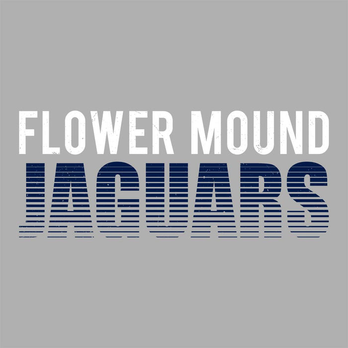 Close-up view of Flower Mound High School Jaguars Women's Sport Grey SoftStyle T-shirt 024