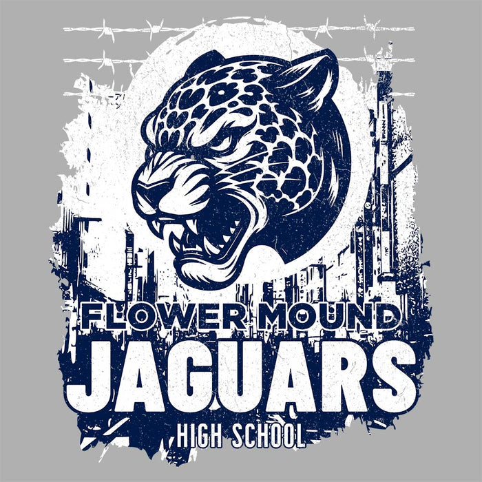 Close-up view of Flower Mound High School Jaguars Athletic Grey Premium T-shirt 202