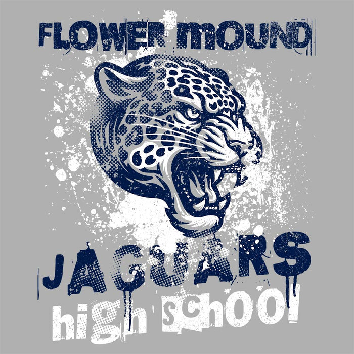 Close-up view of Flower Mound High School Jaguars Carbon Grey Premium Hoodie 205