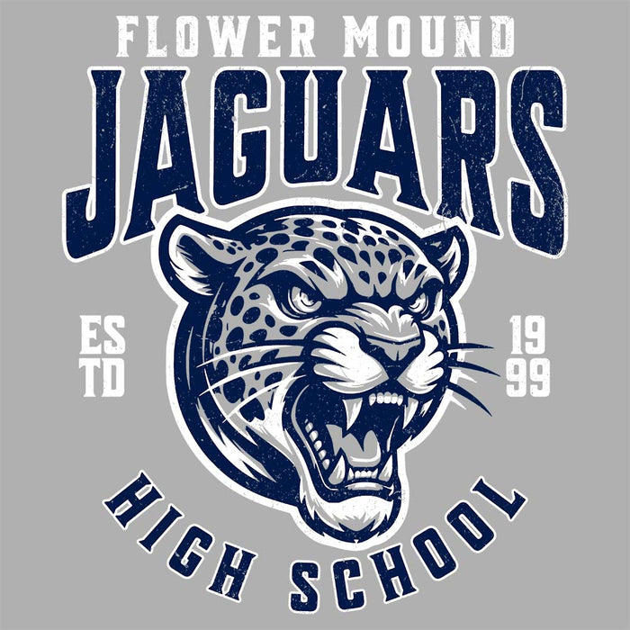 Close-up view of Flower Mound High School Jaguars Athletic Grey Premium T-shirt 213