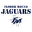 Close-up view of Flower Mound High School Jaguars Unisex 3/4 sleeve Raglan T-shirt 222