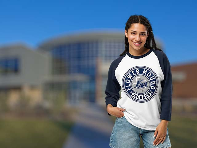 Flower Mound High School Jaguars Raglan T-shirts All Products Page