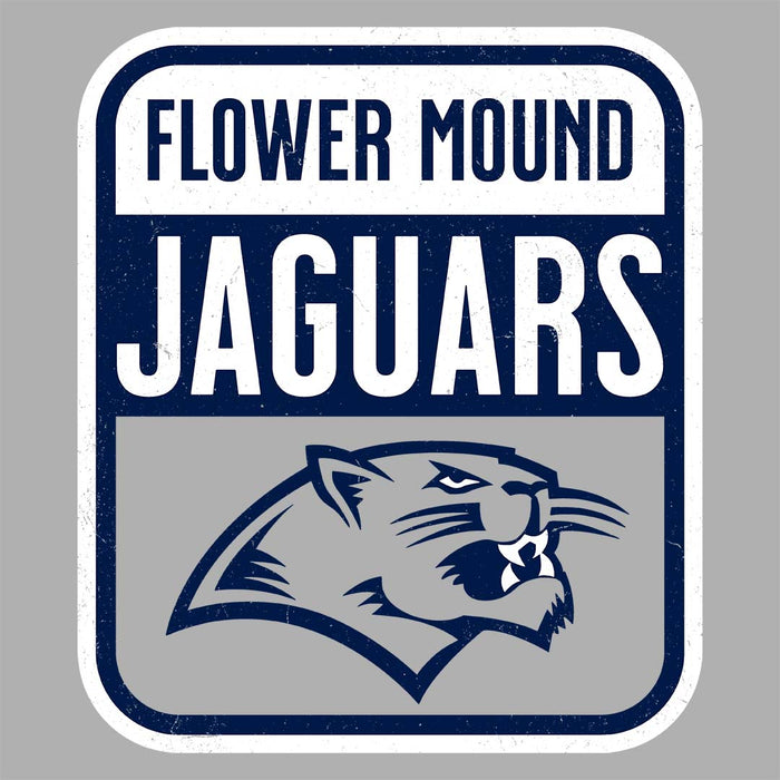Close-up view of Flower Mound High School Jaguars Sport Grey Classic Unisex T-shirt 001