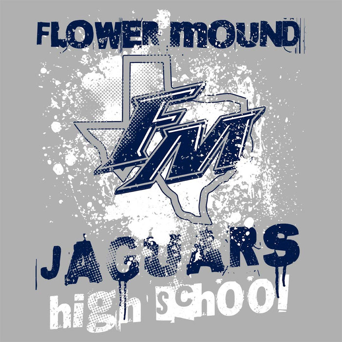 Close-up view of Flower Mound High School Jaguars Sport Grey Classic Unisex T-shirt 205