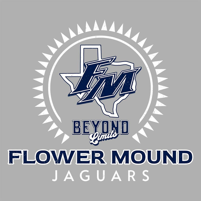 Close-up view of Flower Mound High School Jaguars Women's Sport Grey SoftStyle T-shirt 226