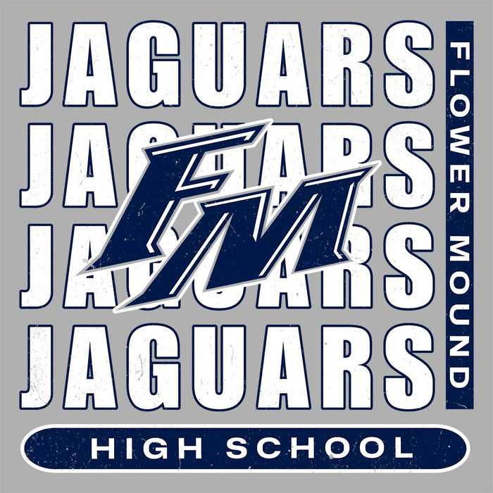 Close-up view of Flower Mound High School Jaguars Sport Grey Classic Unisex T-shirt 235