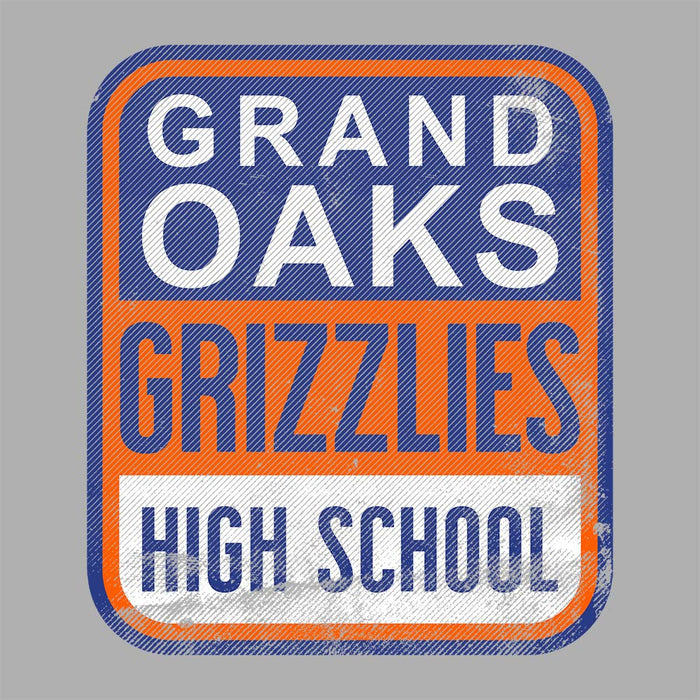 Close-up of Grand Oaks High School Grizzlies Carbon Grey Premium Hoodie 01