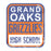 Close-up of Grand Oaks High School Grizzlies Unisex 3/4 sleeve Raglan T-shirt 01