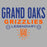 Close-up of Grand Oaks High School Grizzlies Carbon Grey Premium Hoodie 03