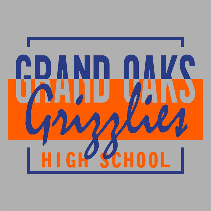 Close-up of Grand Oaks High School Grizzlies Carbon Grey Premium Hoodie 05