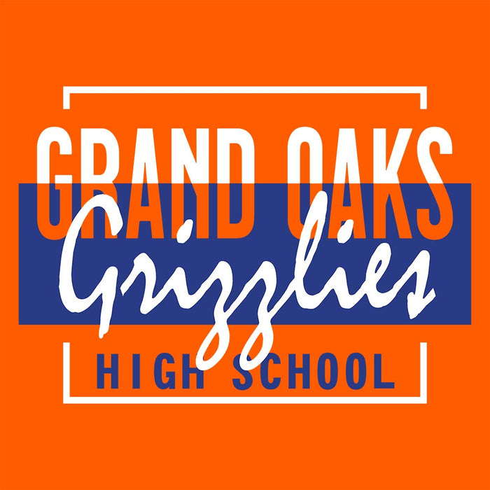 Close-up of Grand Oaks High School Grizzlies Premium Orange Unisex T-shirt 05