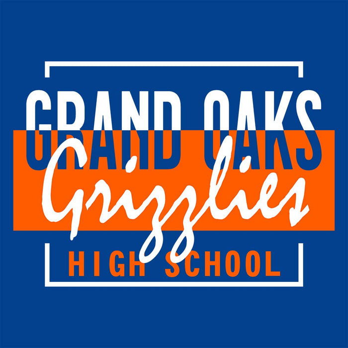 Close-up of Grand Oaks High School Grizzlies Classic Unisex Royal T-shirt 05