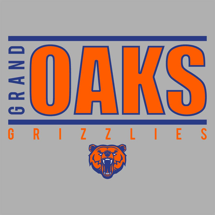 Close-up of Grand Oaks High School Grizzlies Carbon Grey Premium Hoodie 07